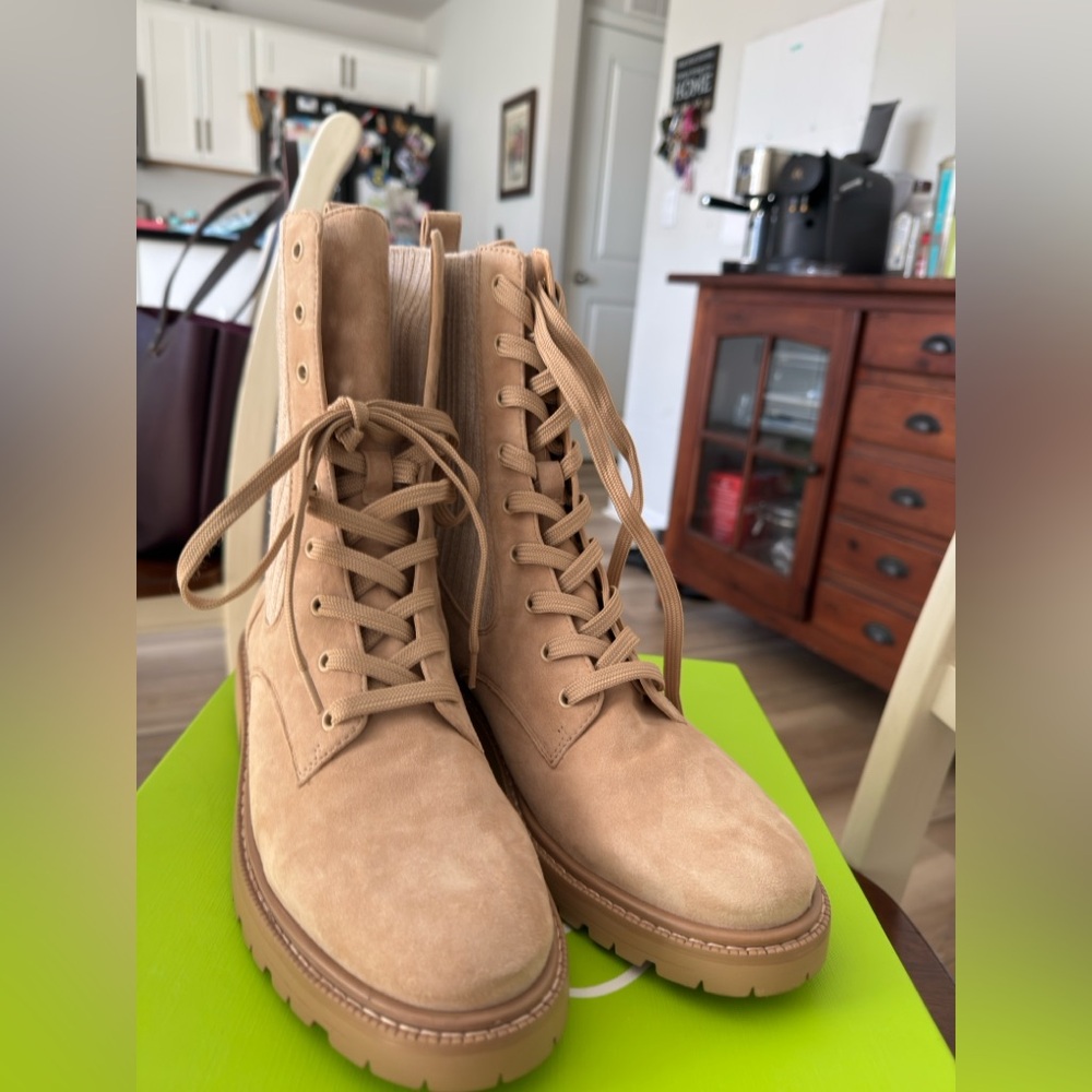 Tan Combat & Moto Boots